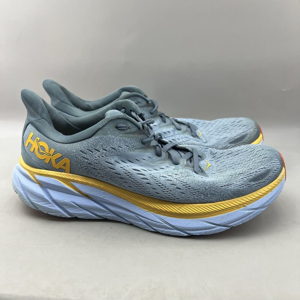 Hoka One One Clifton 8 Running Shoes Men Size 11 D Blue Mesh Comfort Sneakers